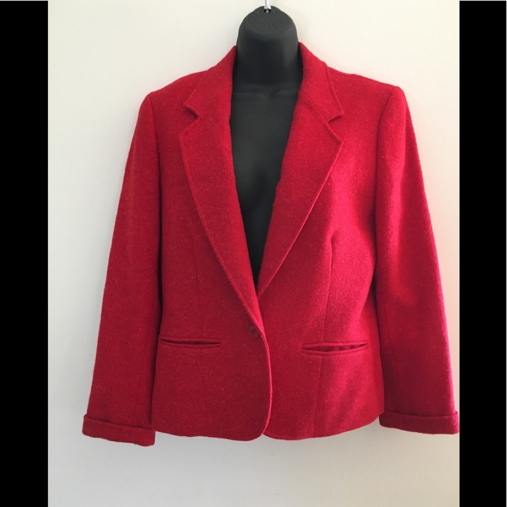 Pendleton Red Wool Single Button Blazer. 6 - image 1